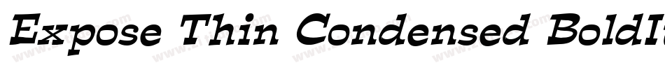 Expose Thin Condensed BoldItalic字体转换